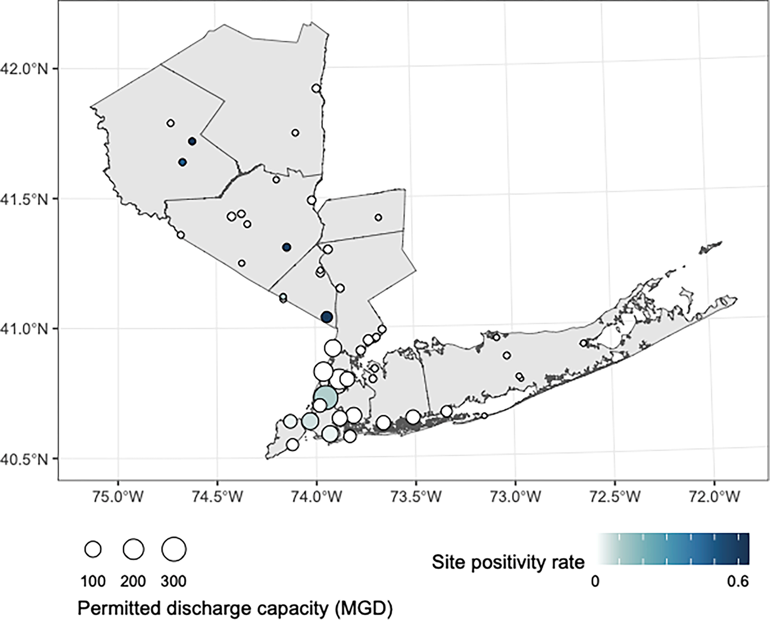 Polio positive detection rates for NYS during the 2022 polio outbreak (Larsen et al. 2024)